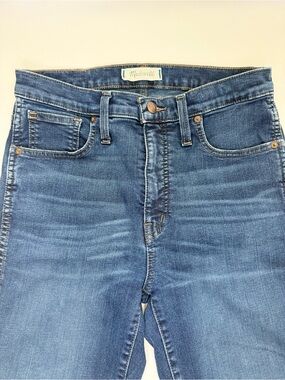 Madewell 10" High-Rise Skinny Jeans in Dark Blue Denim